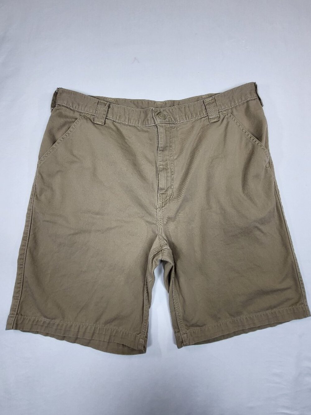 Carhartt Mens Size 40 Khaki Canvas Work Shorts B359 GKH Tan Cotton